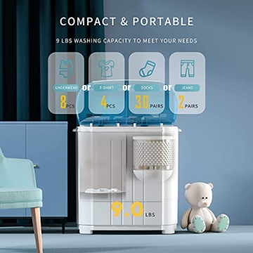 Auertech Portable Washing Machine for Small Spaces