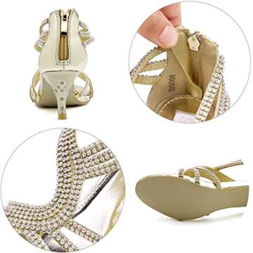 Stylish SheSole Women's Low Heel Dance Wedding Sandals