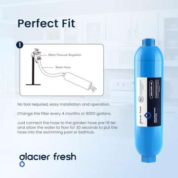 GLACIER FRESH Garden Hose Filter for Clean Water Access
