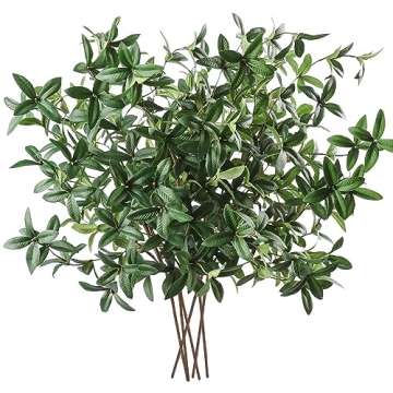 Miracliy 6pcs Lifelike Artificial Eucalyptus Greenery Stems