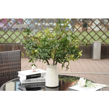 Miracliy 6pcs Lifelike Artificial Eucalyptus Greenery Stems