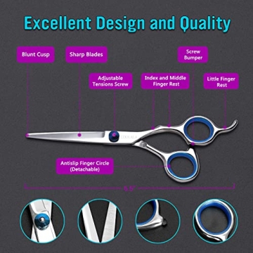 Professional Stainless Steel Hair Scissors Salon Home Use