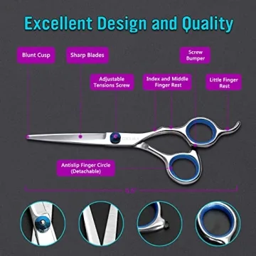 Professional Stainless Steel Hair Scissors Salon Home Use