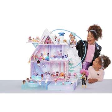 L.O.L. Surprise! Winter Disco Chalet Wooden Doll House with Exclusive Family & 95+ Surprises, Multicolor