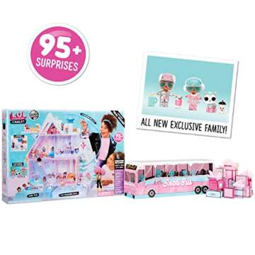 L.O.L. Surprise! Winter Disco Chalet Wooden Doll House with Exclusive Family & 95+ Surprises, Multicolor