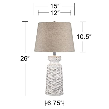Ceramic Table Lamp Rustic Elegance 360 Lighting 26 Inch