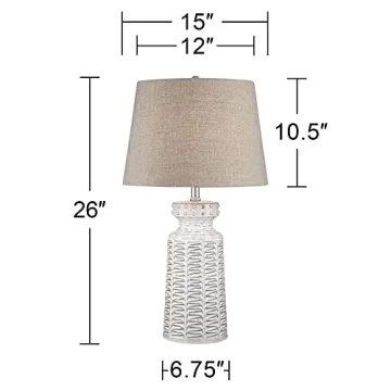 Ceramic Table Lamp Rustic Elegance 360 Lighting 26 Inch