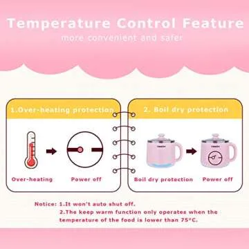 Dezin Hot Pot Electric, Rapid Noodles Cooker, Stainless Steel Electric Pot 1.6 Liter, Perfect for Ramen, Egg, Pasta, Dumpling, Soup, Porridge, Oatmeal with Temperature Control and Keep Warm Function