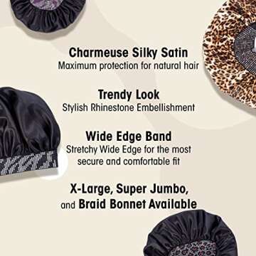 Red Kiss Silky Edge Bonnet - Style & Comfort