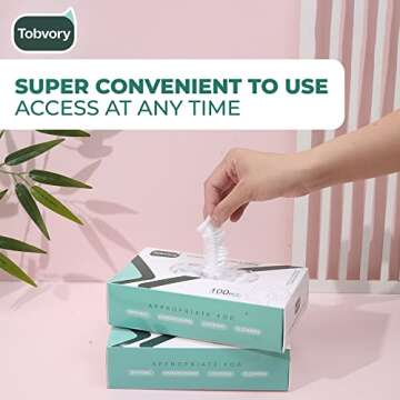 Disposable Shower Caps - 100PCS Shower Cap Tobvory Waterproof Plastic Shower Cap For Women Men For H...