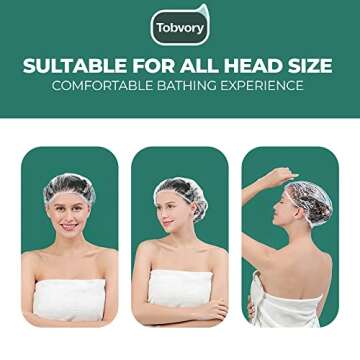 Disposable Shower Caps - 100PCS Waterproof Hair Caps
