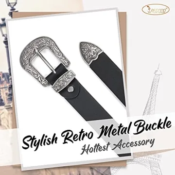 JASGOOD Women Western Leather Belt for Plus Size Fashion