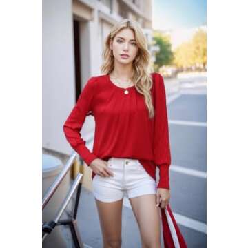 Trendy XIEERDUO Women's Long Sleeve Tops for Fall 2024
