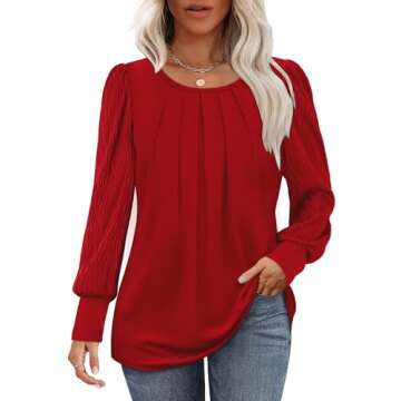 Trendy XIEERDUO Women's Long Sleeve Tops for Fall 2024