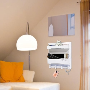 Floating Bedside Shelves: Stylish Self-Stick Organizer