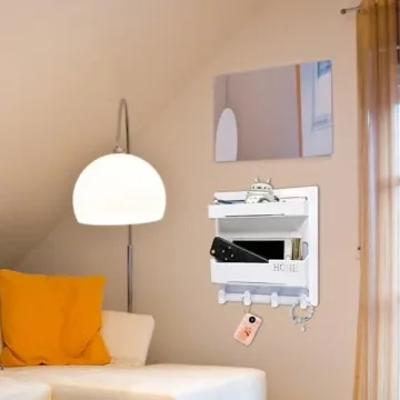 Floating Bedside Shelves: Stylish Self-Stick Organizer