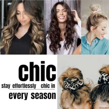 VANVO Heatless Hair Curler Scrunchie, Brown dots - Premium Quality, No Heat/Damage Hair, DIY Overnight Hairstyles for Long Hair, Women, Teens, Soft Ponytail Hairband