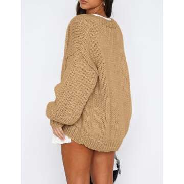 PRETTYGARDEN Womens Cardigan Sweaters 2025 Spring Fall Trendy Chunky Knit Outerwear Outfits Fashion ...