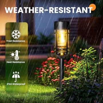 SOLPEX Solar Path Lights, 4 Pack Solar Pathway Lights Outdoor, Waterproof Solar Powered Landscape Lights for Yard Path Landscape Walkway