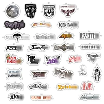 BulbaCraft Heavy Metal Stickers - 35 Durable Vinyl Designs