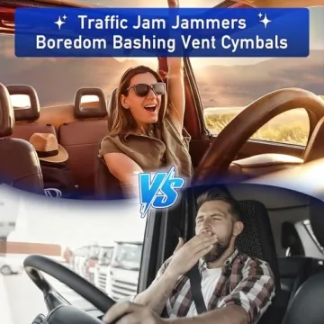 Car Symbol Drum Air Vent, 2 PCS Min Cymbal for Car Vent, Car Accessory Gift for Music Lovers, Car Dr...