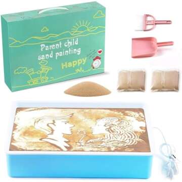 Odoorgames Sand Painting Light Box, Sensory Light Table for Kids - 3 Color Temperature & 10 Levels Adjustable Brightness, 16" (Blue)