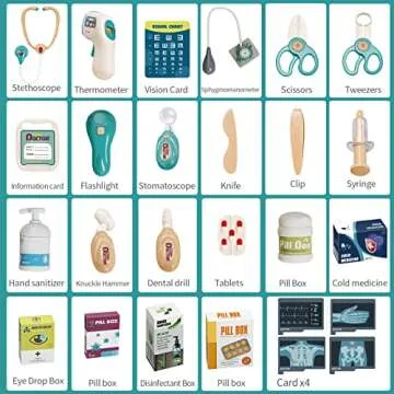 Deejoy Toy Doctor Kit for Kids 28 Accessories Set