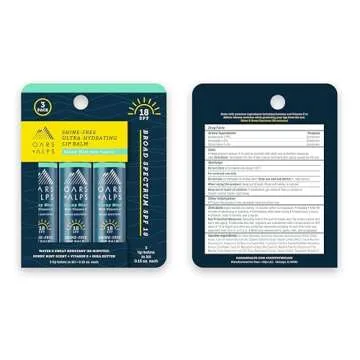 Oars + Alps Shine Free Lip Balm SPF 18 Hydrating Protection