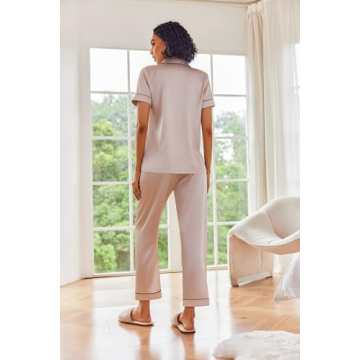 Ekouaer Silk Satin Pajamas Set - Elegant Sleepwear for Women