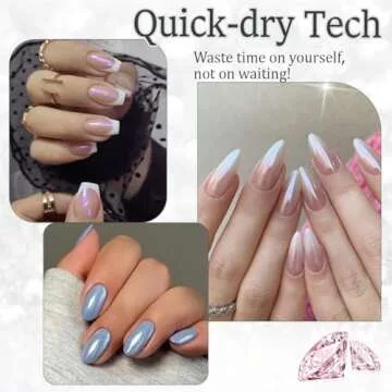 AZUREBEAUTY Shine Glitter Nail Polish Quick Dry Vegan Nail Polish Natural Infinite Shine Nail Lacquer Salon-Quality for Women Girl Gift Set 1Pcs 0.34 fl oz