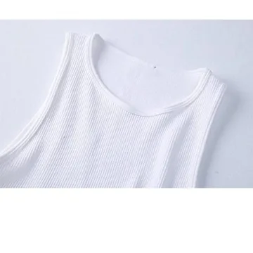 Stylish Rhinestone Trim Crop Tank Top for Women