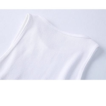 Stylish Rhinestone Trim Crop Tank Top for Women