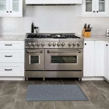 Anti Fatigue Kitchen Mat for Floor by DAILYLIFE, 3/4" Thick Kitchen Cushioned Mat, Standing Comfort Mat for Home, Office, Garage, Non-Slip Bottom, Waterproof & Easy-to-Clean (24" x 36", Grey)