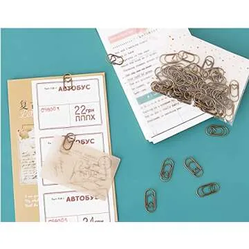 200 Pcs Small Paper Clips Love Heart Shaped Paperclips Stainless Steel in Tinplate Paper Clips Holder for Office School Home Desk Organizers