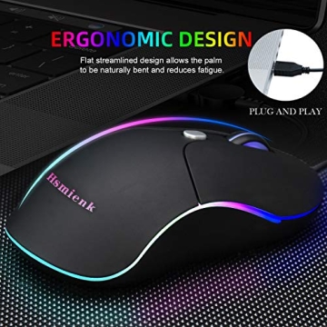Wired USB Mouse with LED Backlight, 3200 DPI and Comfort