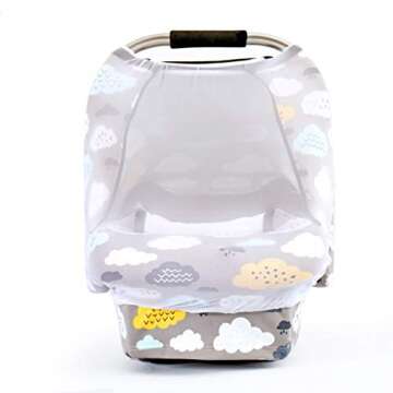 ACRABROS Car Seat Covers for Babies,All Season Infant Carseat Cover Canopy for Boys and Girls,Stretc...