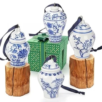 Goaste Mini Ginger Jar Ornaments for Unique Christmas Decor