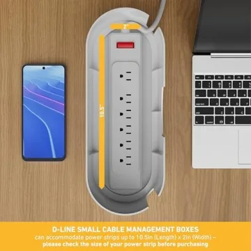 D-Line Cable Management Box for Elegant Cord Control