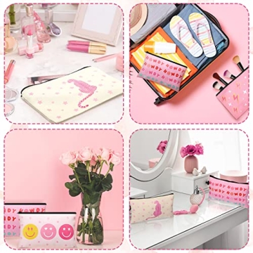 12 Pcs Preppy Makeup Bag Set - Stylish & Functional