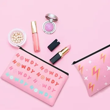 12 Pcs Preppy Makeup Bag Set - Stylish & Functional