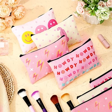 12 Pcs Preppy Makeup Bag Set - Stylish & Functional