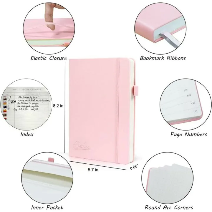 Feela Dotted Journal Kit with Pens & Stickers