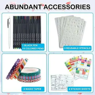 Feela Dotted Journal Kit with Pens & Stickers