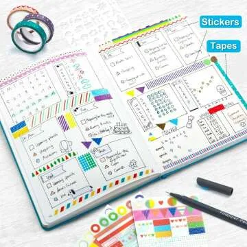 Feela Dotted Journal Kit with Pens & Stickers