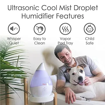 Crane Droplet Ultrasonic Humidifier for Home and Office