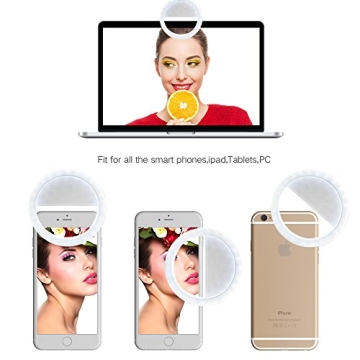 Selfie Ring Light with 36 LED - Dimmable Brightness