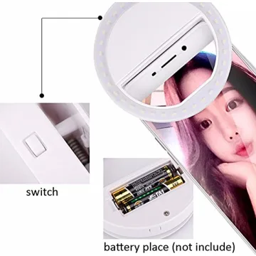 Selfie Ring Light with 36 LED - Dimmable Brightness