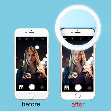 Selfie Ring Light with 36 LED - Dimmable Brightness