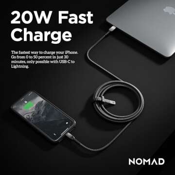 NOMAD Lightning Cable | 3.0 Meters | USB-C to Lightning