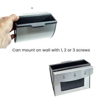 DuraScoop Cat Litter Scoop Caddy - Space-Saving, Wall-Mountable Litter Scoop Holder - Easy Hook Fitting for Pans – Metal Litter Scooper Holder Ensuring Stability